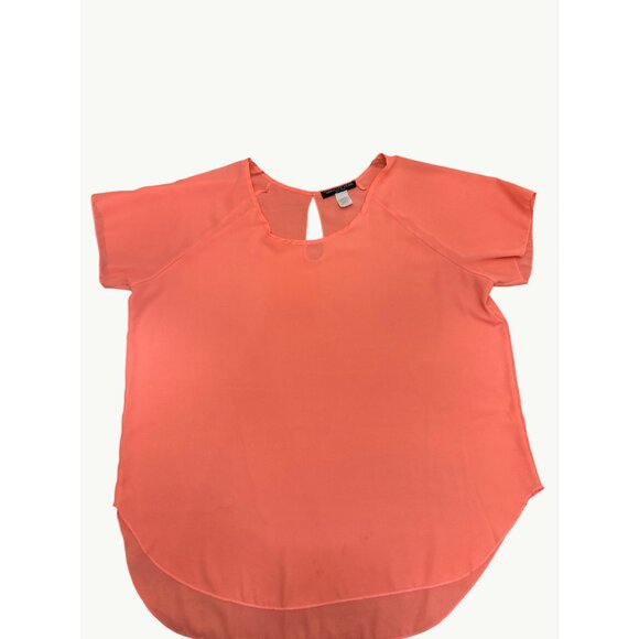Absolute Angel New York Coral Sheer Blouse Medium Trendy Stylish Clothing - Picture 6 of 6